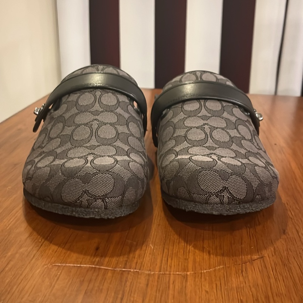 Coach New York Signature Clog Shoes new Charcoal Black Men’s Size 13 - Picture 6 of 16